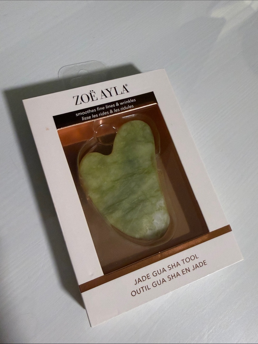 ZOË AYLA Jade Gua Sha Tool - Green Jade Facial Massage